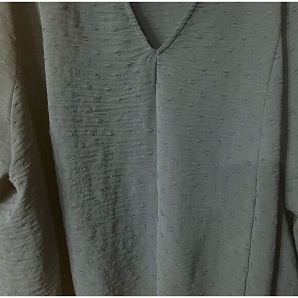 Lane‎ Bryant Plus Size Classic Long-Sleeve V-Neck Cropped Blouse 26 - Picture 5 of 9